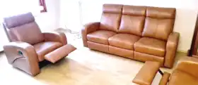 Zestaw mebli skórzanych