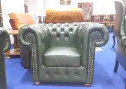 Fotel Chesterfield Klasyczny styl w skórze naturalnej