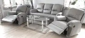 Meble skórzane 3+1+1