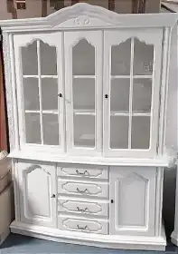 Kredens 3 dębowy biały