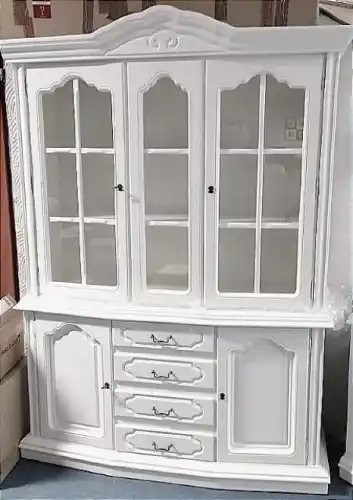 Kredens 3 dębowy biały
