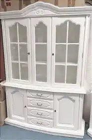Kredens 3 dębowy biały