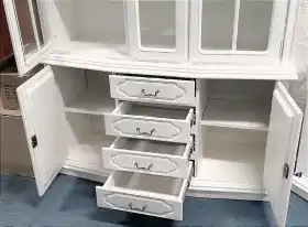 Kredens 3 dębowy biały