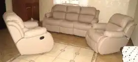 wypoczynek skórzany 3+1+1
