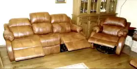 wypoczynek skórzany 3+1+1