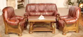 wypoczynkowy skórzany komplet