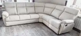 narożnik skórzany z funkcja relaks