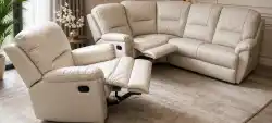 Narożnik mały 1N2 Antalya luksus w skórze naturalnej relax k220 
