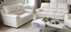 Zestaw mebli skórzanych 3+2 Korsyka włoski styl