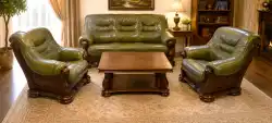 meble skórzane 3+1+1 klasyczny styl elegancja Ravel 