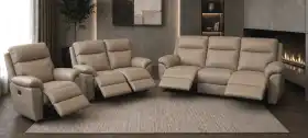 meble skórzane w zestawie 3+2+1 relaks