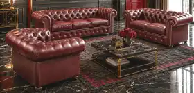 Chesterfield meble skórzane borbo