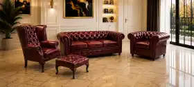 sofa chesterfield bordo