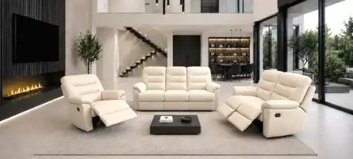 meble skórzane 3+2+1 elegancka skóra