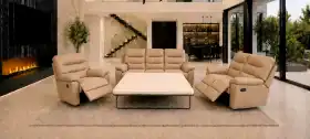 meble skórzane 3+2+1 elegancja