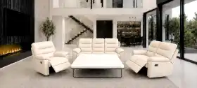 meble skórzane 3+2+1 elegancka skóra