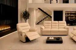 meble skórzane 3+1 skóra cappuccino Sycylia II