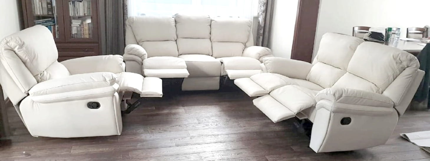 meble skórzane 3+1+1 relax skóra k100 Kalifornia