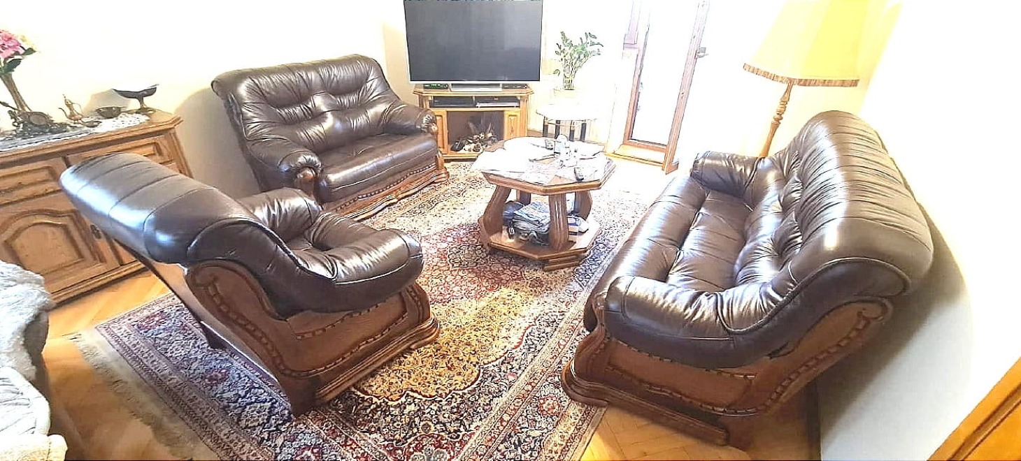 Skórzany zestaw wypoczynkowy 3 2 1 Ravel stylowy