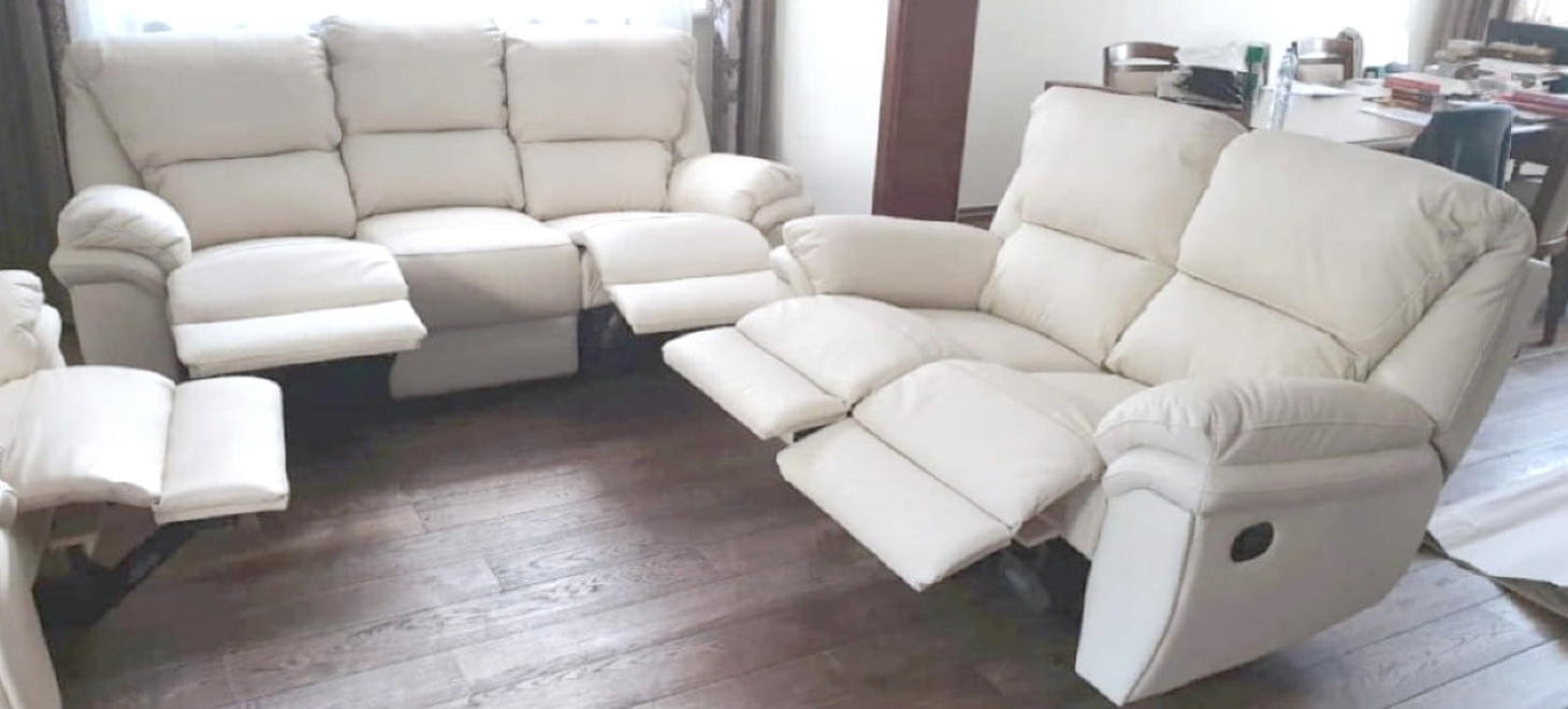 meble skórzane 3+2 relax włoska skóra k100 Kalifornia