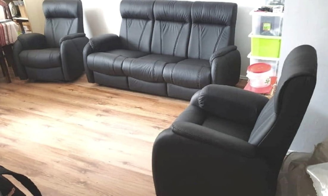meble skórzane 3+1+1 skóra naturalna czarna k216 Bali